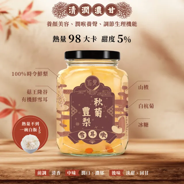 【究愛燕窩】秋菊豐梨雪耳燉380mlx4入(潤喉養聲/新興鮮梨/期間限定)