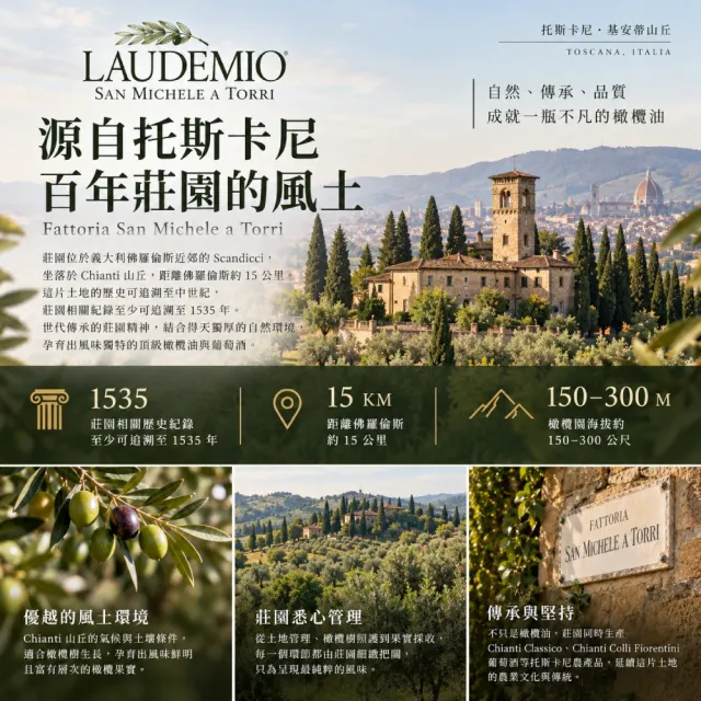 【Laudemio】森米西爾 特級冷壓初榨橄欖油 250ml x3瓶 特早摘、低酸值、生飲首選、高橄欖多酚雙11