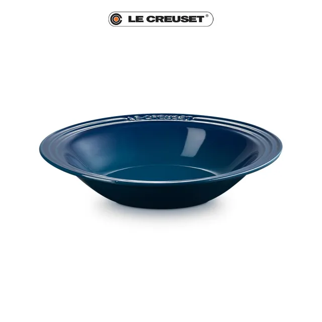 【Le Creuset】瓷器東京款義麵盤25cm(極光午夜藍/藍鈴紫 2色選1)