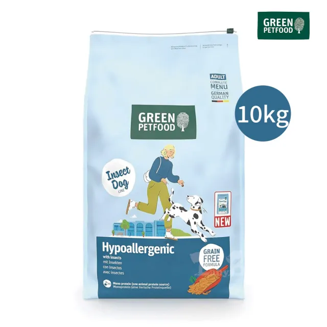 【Green Petfood 綠自然】即期良品 昆蟲蛋白 無穀低敏成犬飼料 10KG(皮膚毛髮健康 效期20270226)