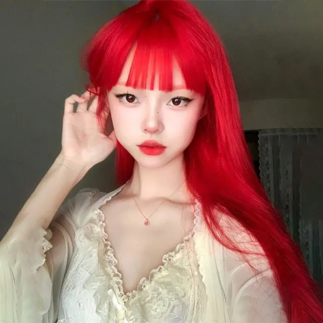 【巴黎精品】多款長假髮直髮整頂假髮(仿真頭皮多色cosplay女假髮n1ji58)