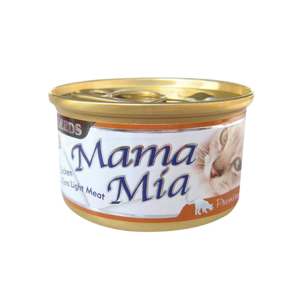 【Seeds 聖萊西】MaMaMia純白肉貓餐罐85g*24罐(惜時/貓罐/成貓/副食)