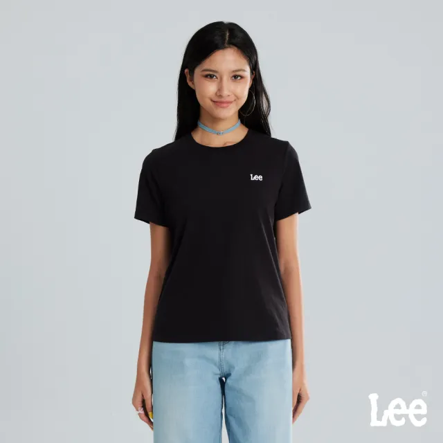 【Lee】女裝 短袖T恤 / 左胸 繡花小LOGO 標準版型 共2色 / LB602096K11 LB602096K14