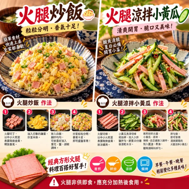 【赤豪家庭私廚】早安大火腿10包(120g±10％/包5片裝)