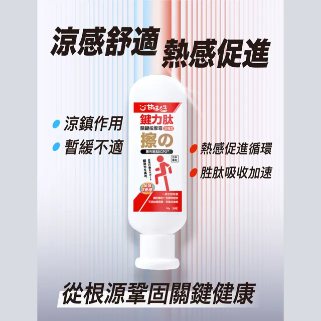【甘味人生】鍵力月太專利ICP2關鍵按摩霜(50gx2盒/涼熱舒緩/日本專利/保健禮盒)