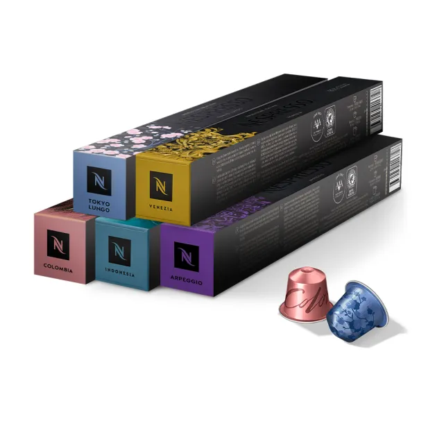 【Nespresso】Original訂製咖啡時光50顆咖啡膠囊(5條/盒;僅適用於Nespresso Original系列膠囊咖啡機)