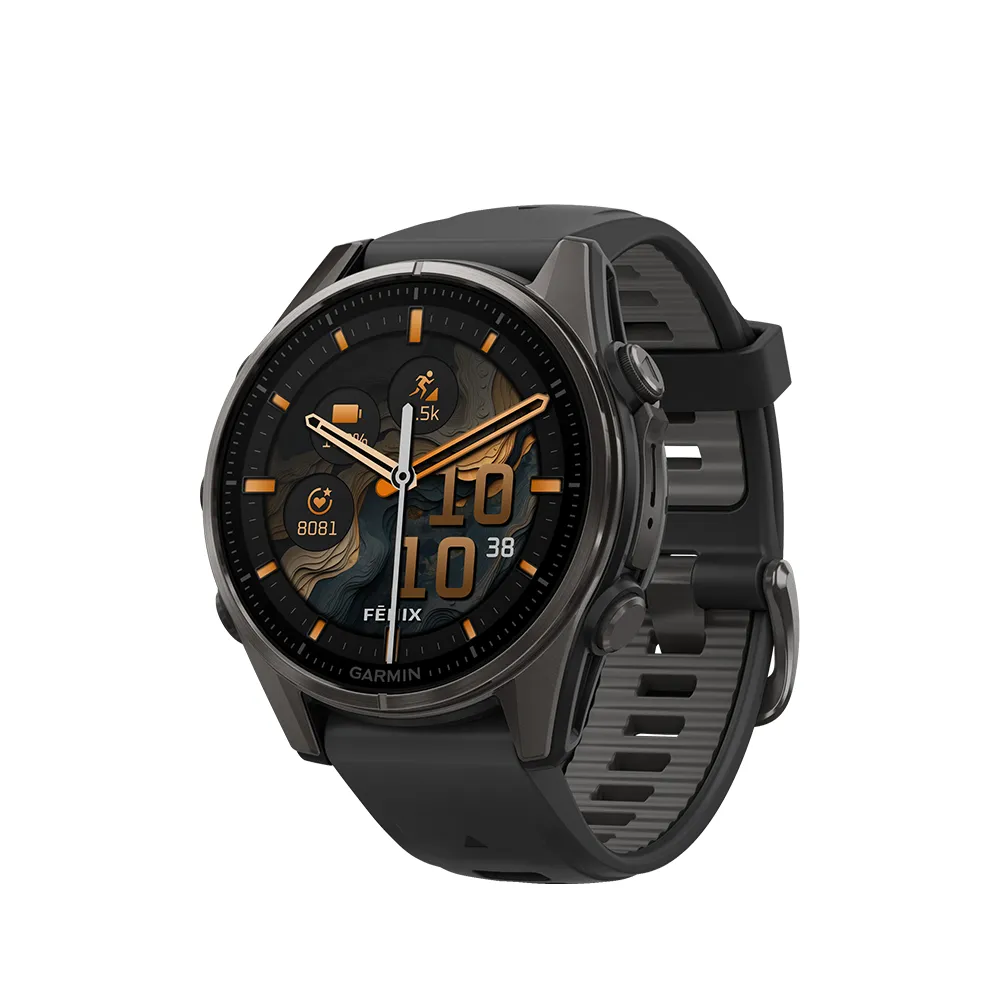 【GARMIN】Fenix 8 AMOLED 全方位戶外進階GPS智慧腕錶 43mm 石墨灰