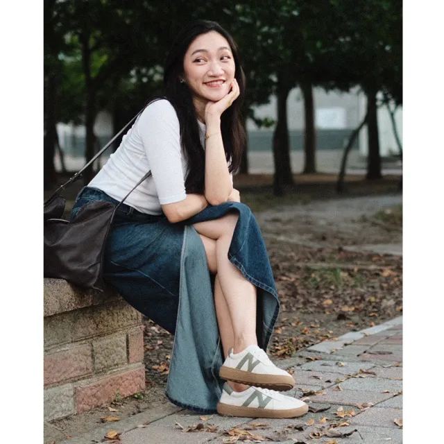 【FAIR LADY】品牌經典 軟實力 時髦撞色N字免綁帶焦糖厚底休閒鞋(抹茶/502966 女鞋)