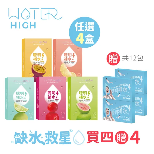 【CSD 中衛】WATERHIGH電解質沖泡粉-4盒組(10包/盒)