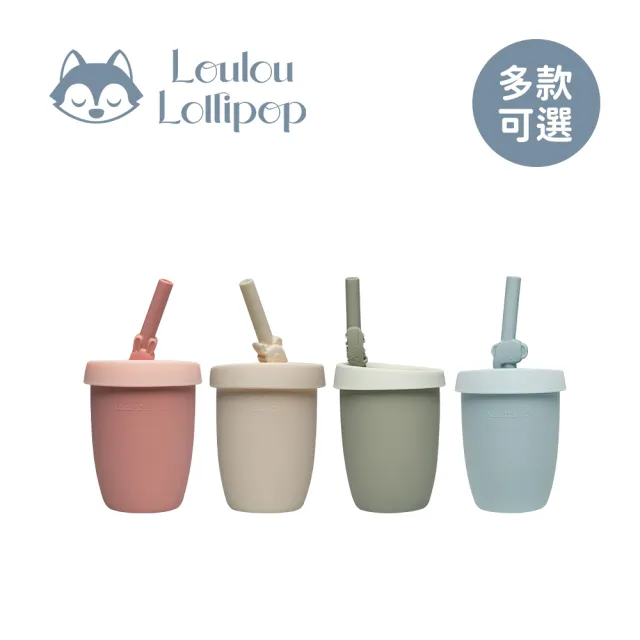 【Loulou lollipop】動物造型 兒童矽膠吸管杯(多款可選)