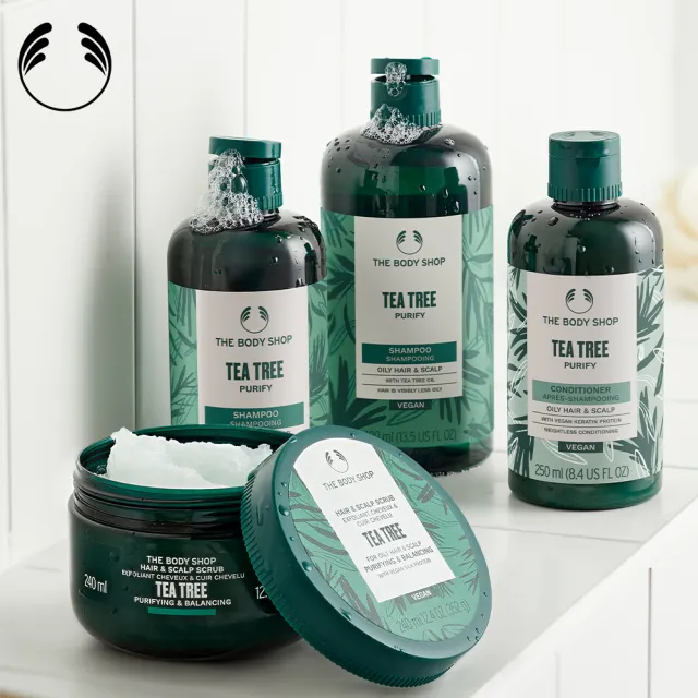 【THE BODY SHOP 美體小舖】茶樹深層淨化洗護髮組(洗髮精400ML+250ML+洗髮霜240ML)(雙11限定/雙11獨家)