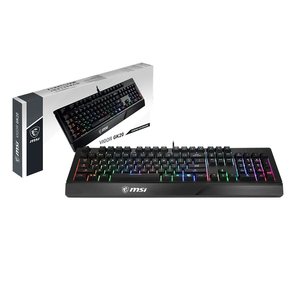 【MSI 微星】Vigor GK20 防潑水電競鍵盤