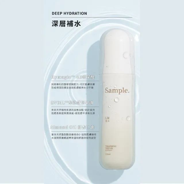 Sample.打漾 LM 03 極地海洋賦活精萃 120ml(深層補水不乾燥│4D玻尿酸鎖水│修護肌底│水潤透亮)