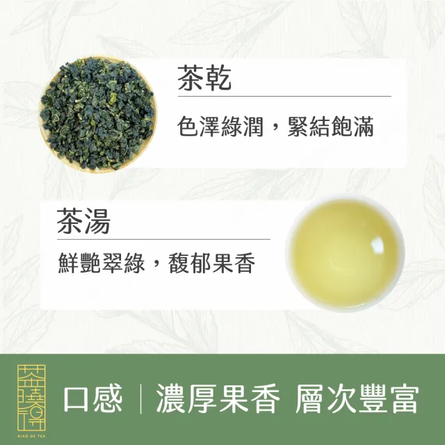 【xiao de tea 茶曉得】特等老饕級梨山烏龍茶葉(150gx8包-2斤)