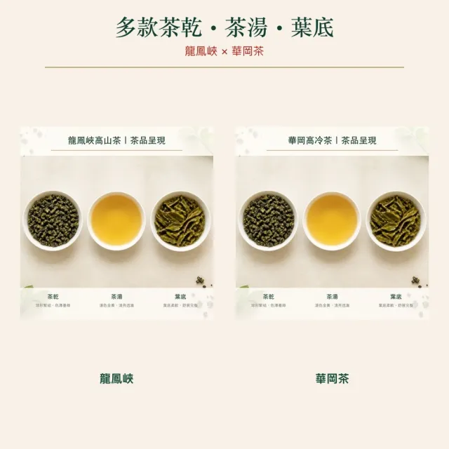 【台灣茶葉產銷協會】龍鳳峽高山茶4兩＋華岡高冷茶2兩 雙茶2入組｜罐裝(1+1)