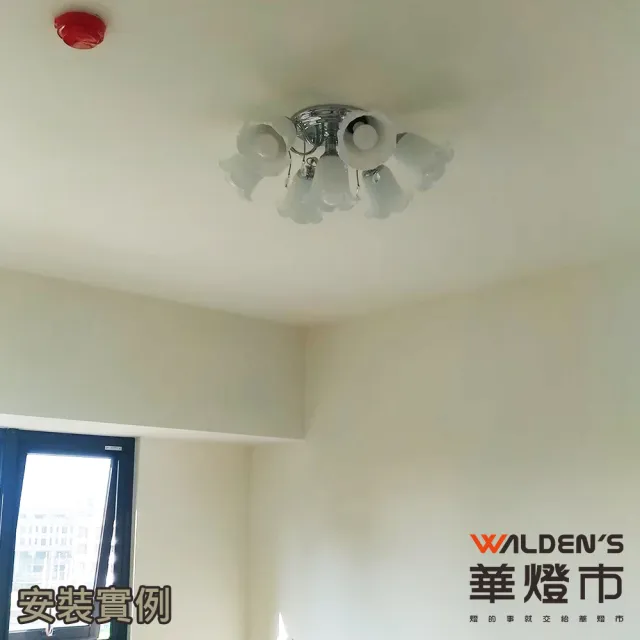 【華燈市】愛麗絲水晶6+1半吸頂燈(適用5-7坪空間 壁切分段調光 E27)