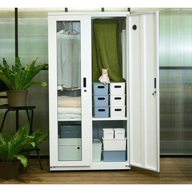 【收藏家】957公升對開式衣鞋包專用防潮衣櫃 AHD-1500W(玻璃鋼製面板/經典加大主機/可拆掛衣桿/防潮箱)