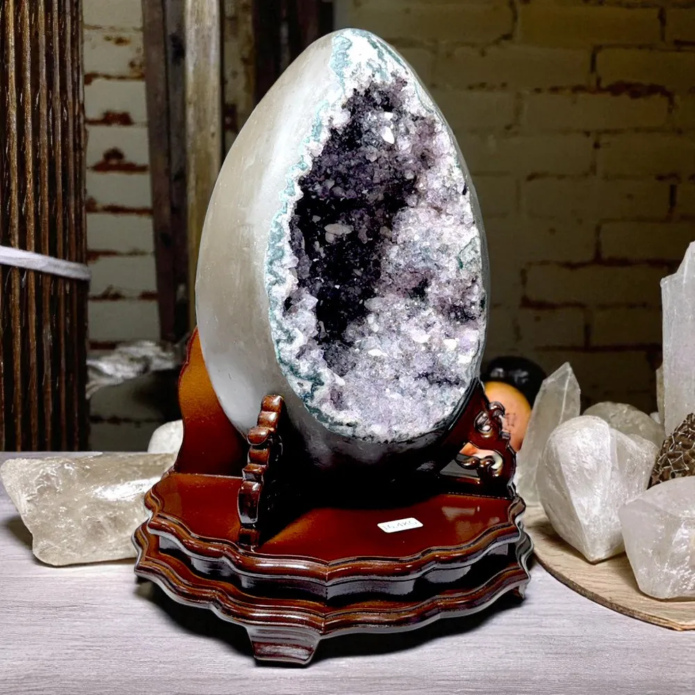 【D.S. jewellery 德山珠寶】天然5A級烏拉圭紫水晶恐龍蛋水晶#01(開業  新居 最佳送禮CE476特價優惠)