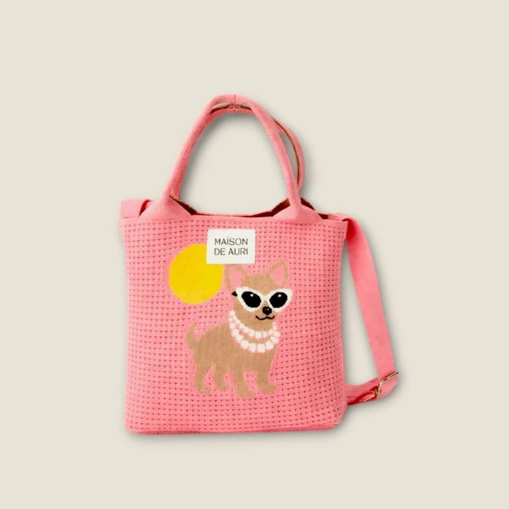 【MAISON DE AURI】雙11 Trunk Mini Chiwawa｜貴婦娃娃 小提包 / 厚針織