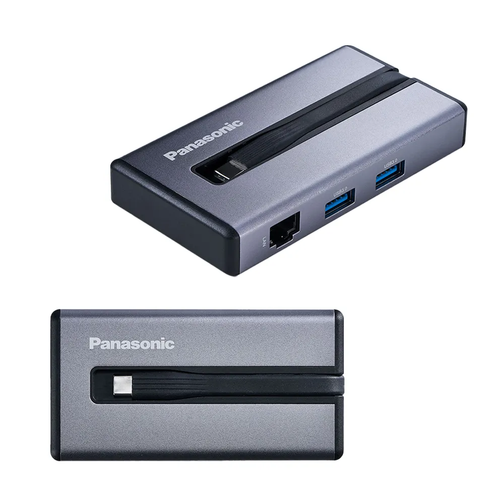 【Panasonic 國際牌】7合1多功能擴充器 USB3.2 Type-C+HDMI+記憶卡+RJ45 Mac筆電擴充轉接器
