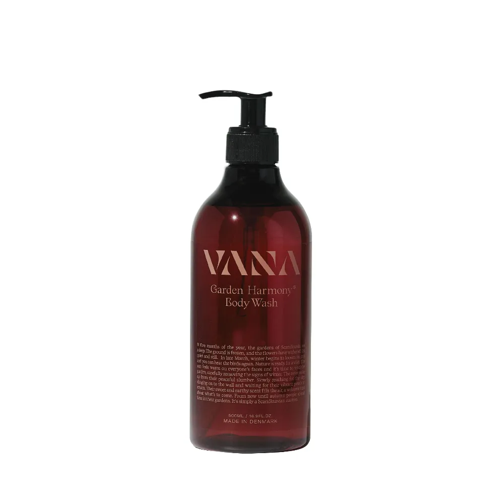 【VANA】北歐花園 植萃淨化沐浴露 綠茶玫瑰調 500ml (丹麥直送/天然植萃香氣/肌膚維持柔嫩光滑)