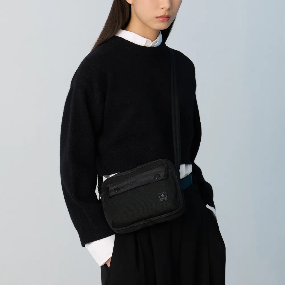 【PORTER INTERNATIONAL】斜槓冒險SLOPE斜背包-S(黑)