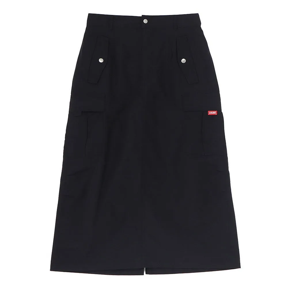 【CHUMS】CHUMS 休閒 女 Ripstop Cargo Skirt工裝長裙 黑色 女 (CH181386K001)