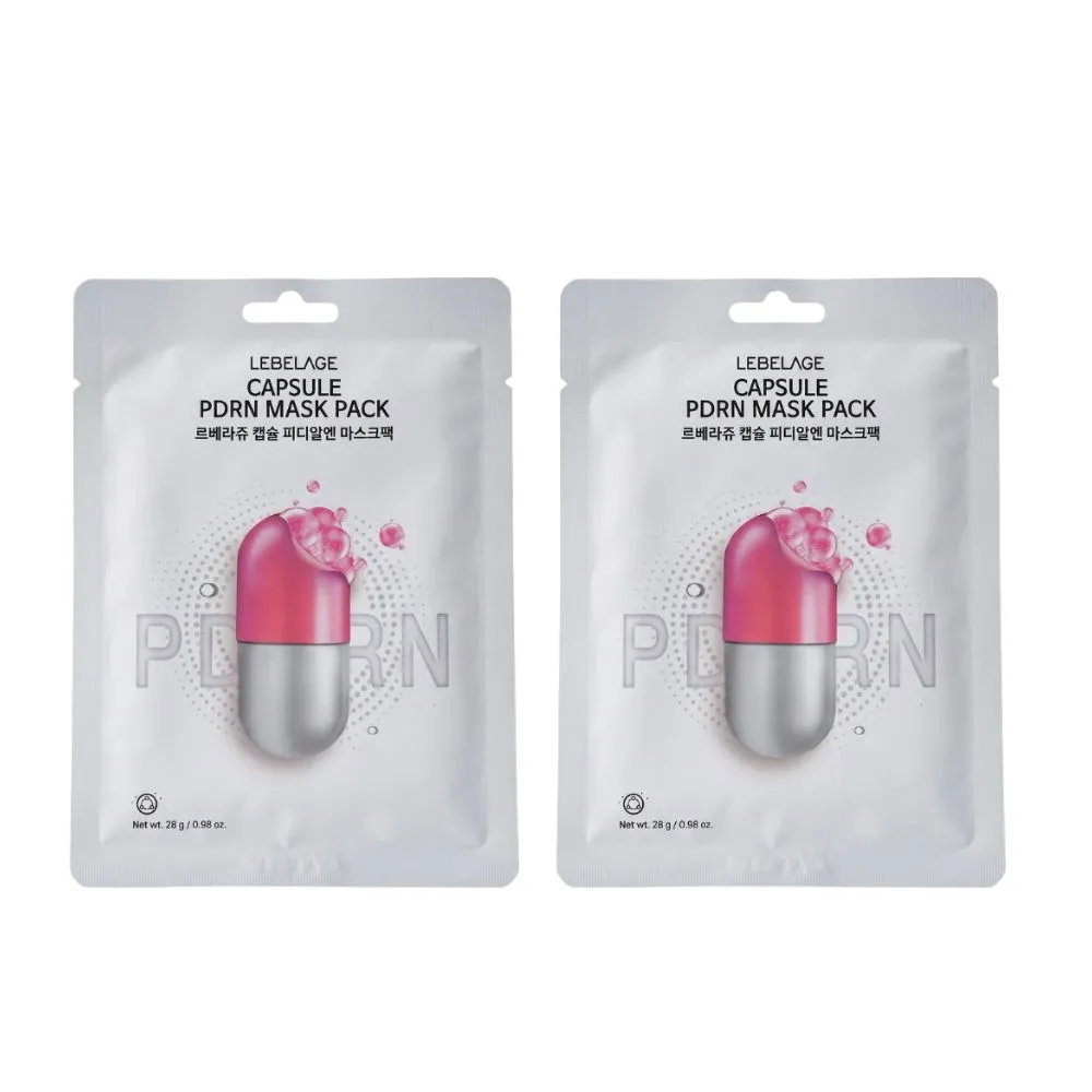 【LEBELAGE 蕾浿雷】韓國煥嫩膠囊面膜28ml x20片/2盒 (新款PDRN)
