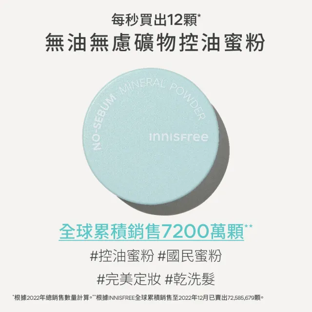 【innisfree】買1送1★無油無慮礦物控油蜜粉5g(1111限定)