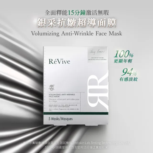 【ReVive】官方直營 銀采抗皺超導面膜 5入/盒(抗老/面膜)