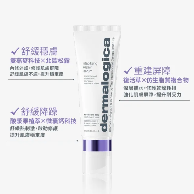 【dermalogica 德卡】防禦修護精華Plus50ml 雙入 (舒緩穩膚 醫美後修護 敏弱肌 美國國家濕疹協會認證)