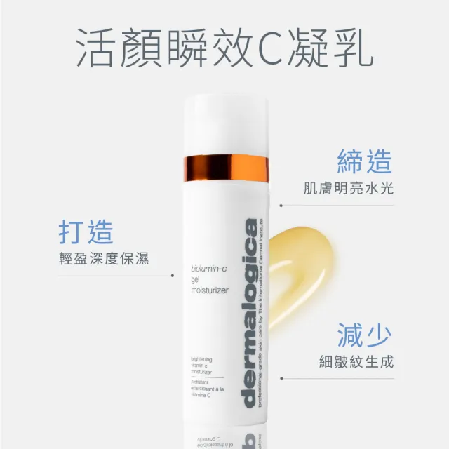 【dermalogica 德卡】活顏雙C煥亮組(活顏瞬效C精萃30ml+活顏瞬效C凝乳50ml)