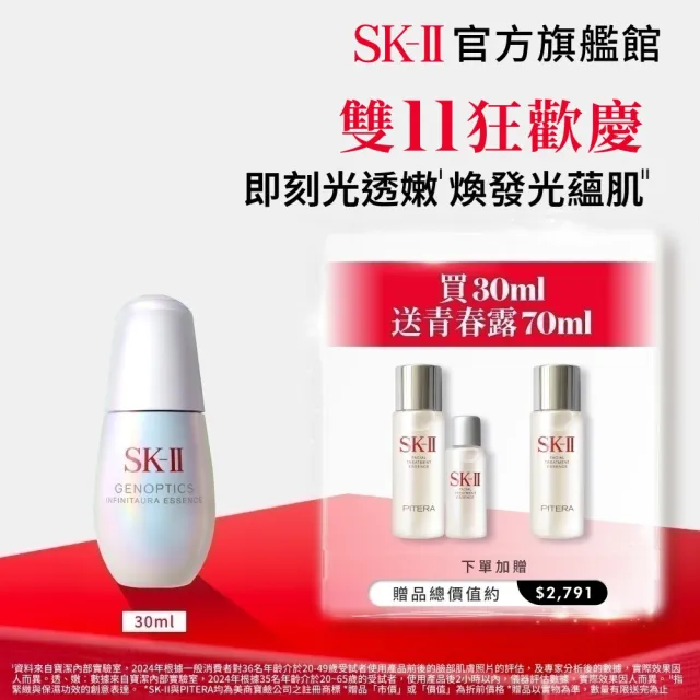 【SK-II】官方直營 光蘊恆璨煥亮精華 30ml(小燈泡精華/亮白嫩膚精華/雙11)