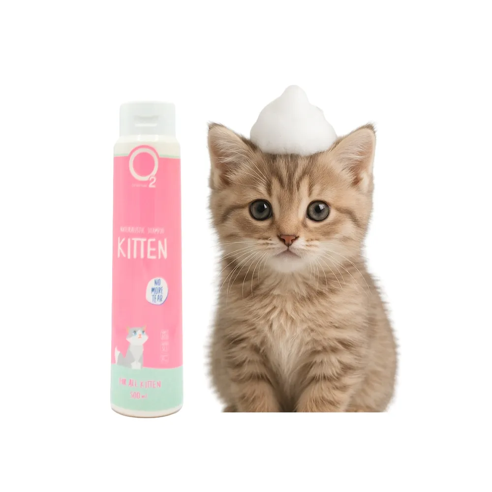 【O2 NATURE】幼貓專用溫和洗毛精500ml(小貓洗澡/寵物沐浴乳/寵物洗毛精/貓洗澡/貓沐浴乳/寵物洗澡)