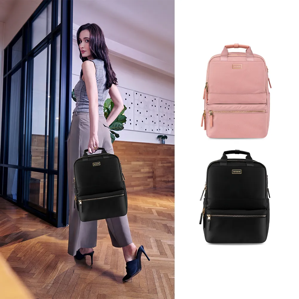 【Samsonite 新秀麗】AQUARIUS日常商務女性筆電後背包/女包/雙肩包/電腦包/包包14吋(多色可選)