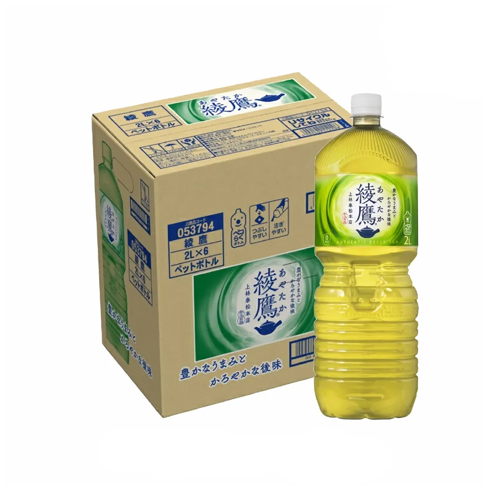 【Coca Cola】日本大罐綾鷹綠茶2Lx6入