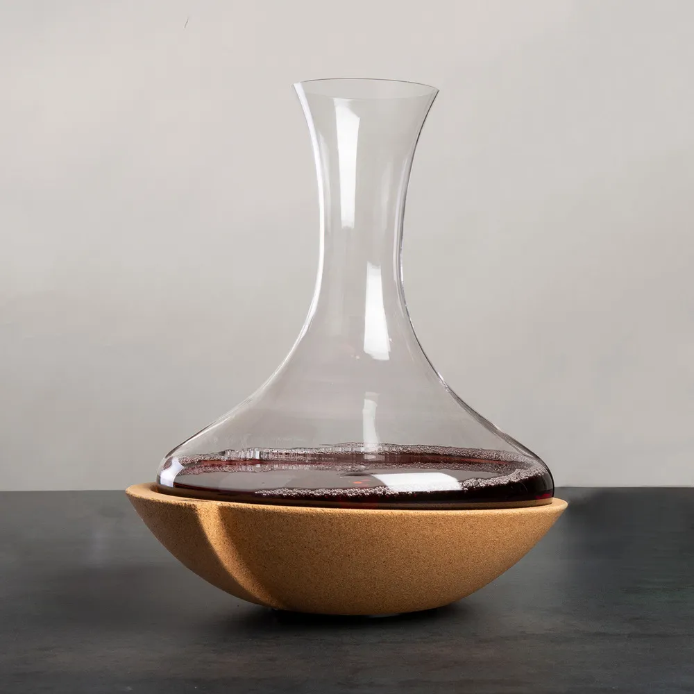 【VACU VIN】荷蘭 旋轉底座+平口醒酒瓶 1L / 醒酒壺 分酒器