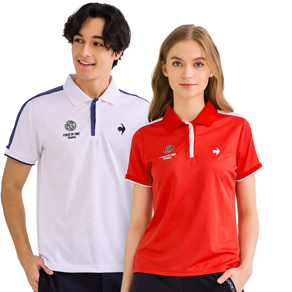 【LE COQ SPORTIF 公雞】吸濕排汗短袖POLO衫 男女款-5色-LWV21341_LWV22341
