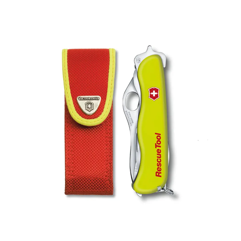 【VICTORINOX 瑞士維氏】Rescue Tool 13用瑞士刀/螢黃(0.8623.MWN)