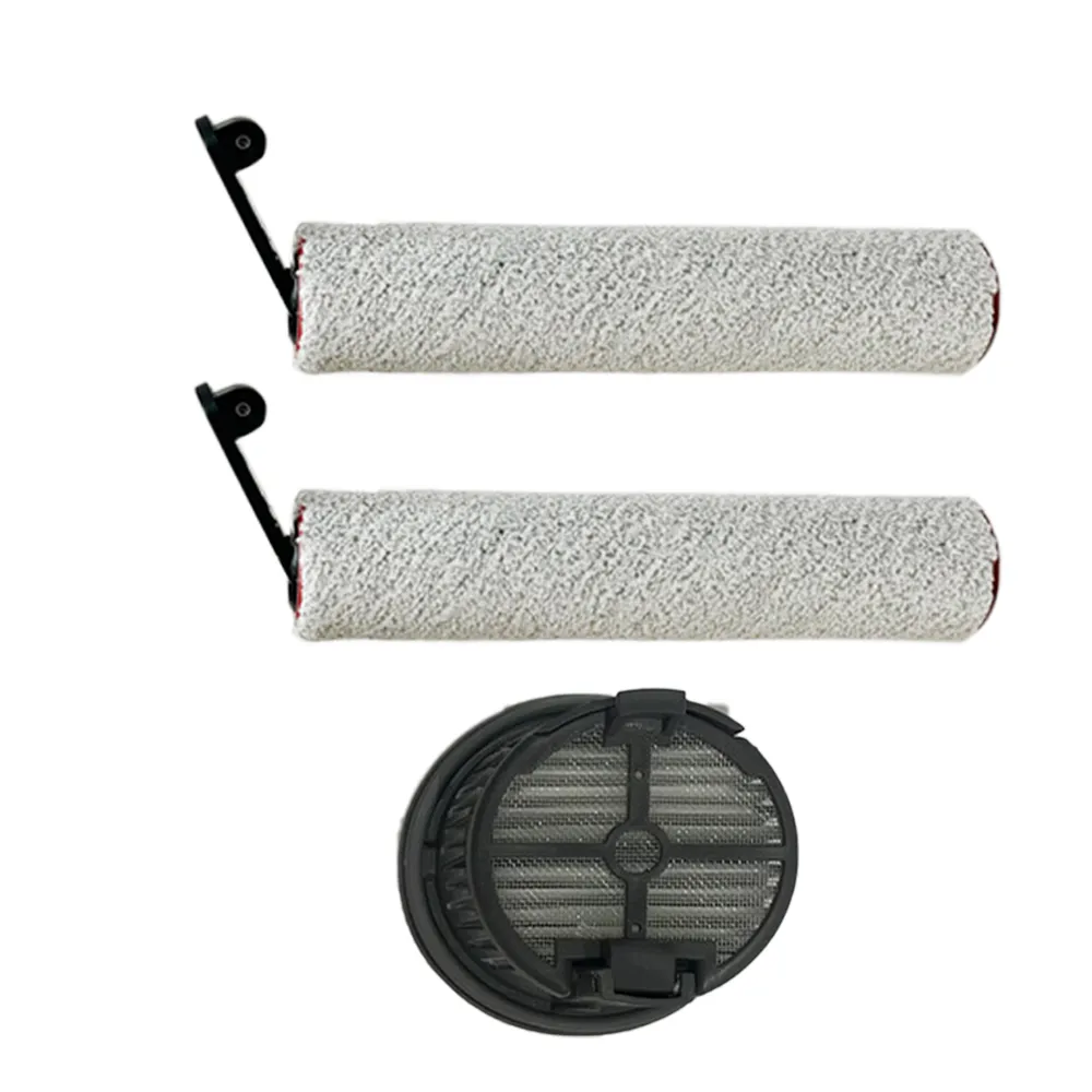 【PUREBURG】2入組-適用Dreame追覓AI洗地機H14  H14Pro H14Lite 軟毛滾刷(贈HEPA濾網X1)