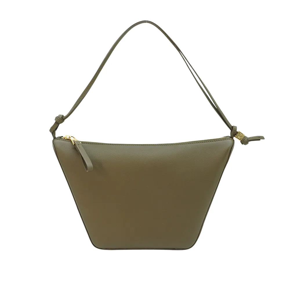 【LOEWE 羅威】展示品 Hammock Hobo 牛皮金釦迷你肩背/斜背包(綠)