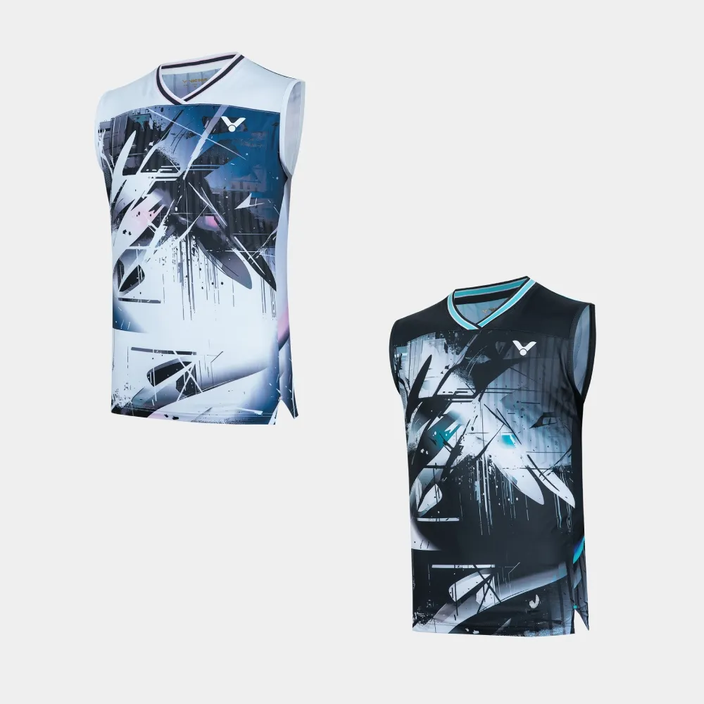 【VICTOR 勝利體育】喬納坦專屬賽服背心 中性款(T-60007 A/C 漂白/黑)