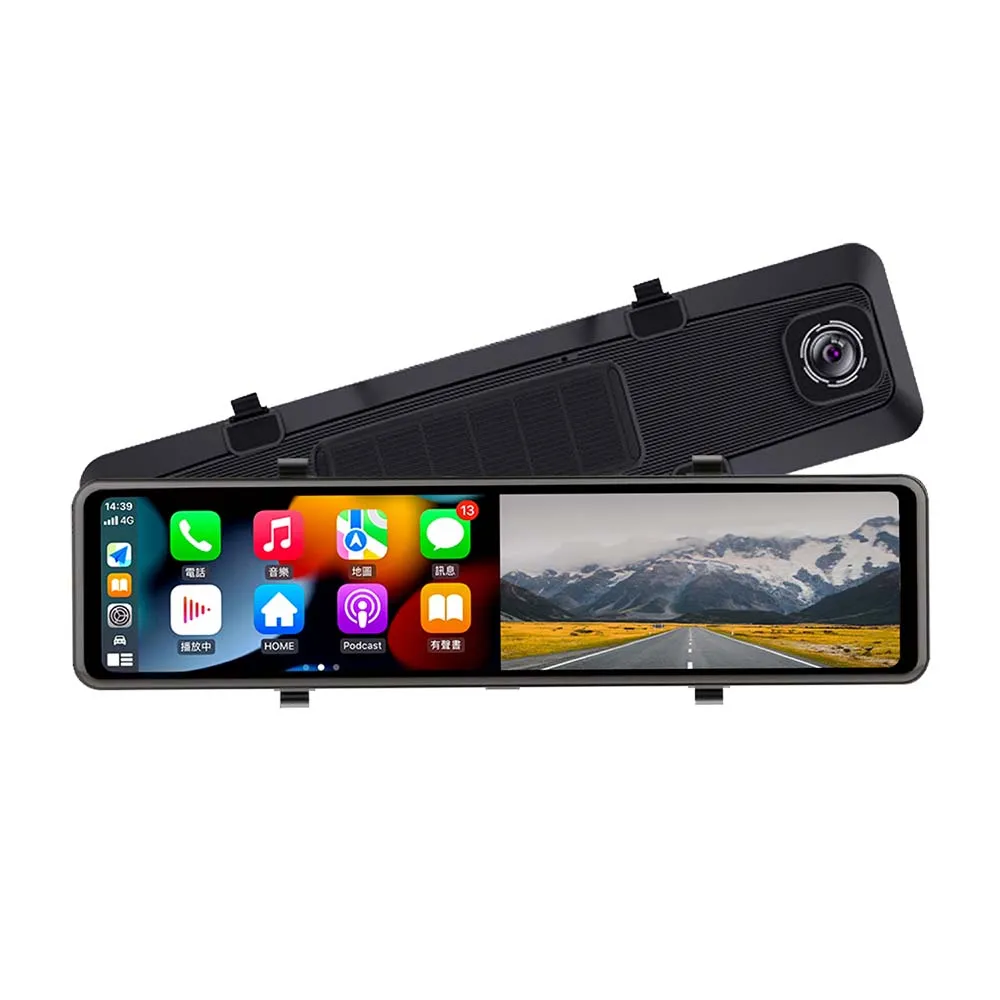 【JINPEI 錦沛】4K觸控 11.26吋螢幕 CarPlay電子後視鏡行車紀錄器 WIFI雙鏡頭 贈64GB(JD-17B)