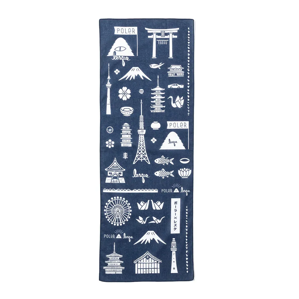 【POLER STUFF】日本限定 Poler x Lesque TENUGUI 聯名手拭い-日式手巾(海軍藍)