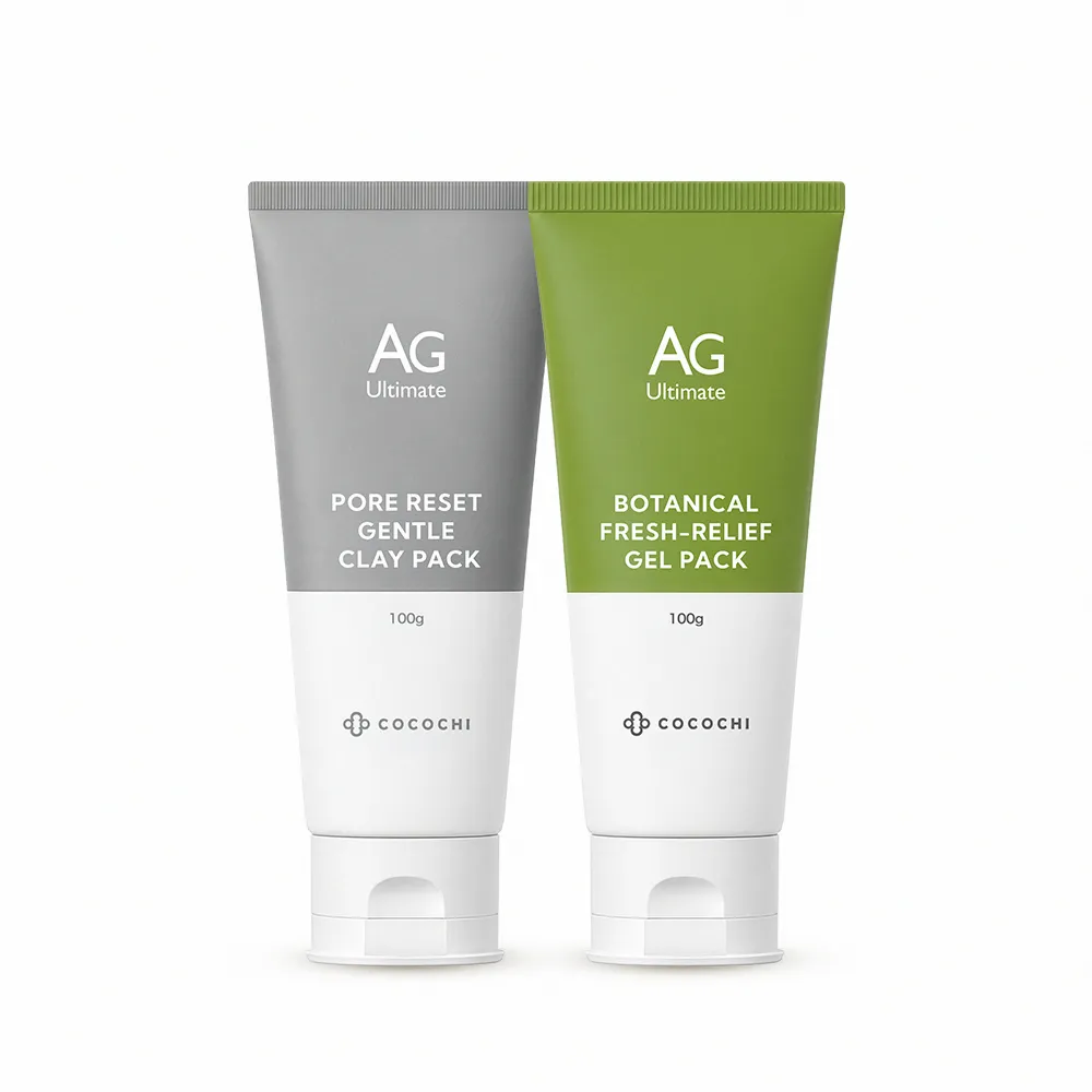【cocochi】泥凍雙膜(AG淨潤毛孔柔嫩白泥膜100g+AG淨潤植萃水光綠凍膜100g)