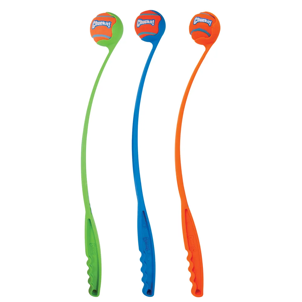 【Petmate】CHUCKIT 經典發射器 26英吋+中號球(犬/狗玩具/互動玩具/訓練/玩具球)