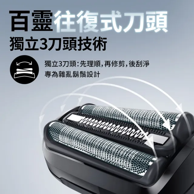 【BRAUN 百靈】免拆快洗 5系電動刮鬍刀/電鬍刀 德國製造(5010s)