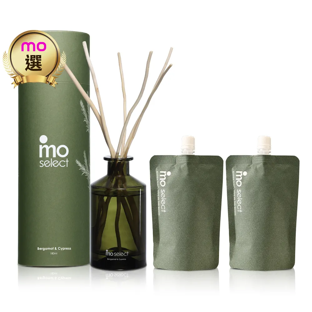 【mo select】植萃精油擴香超值組 | 擴香1入+補充包2入(mo選/香氛/居家香氛/精油擴香/精美禮物)