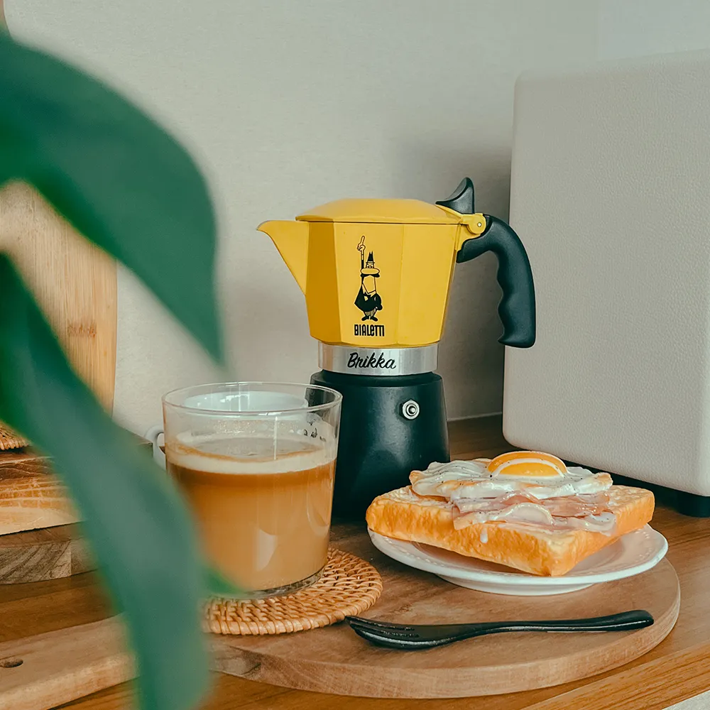 【Bialetti 比亞樂堤】極厚鑽石加壓摩卡壺BRIKKA-4杯份-公司貨(crema醇香/免插電/原廠保固2年)