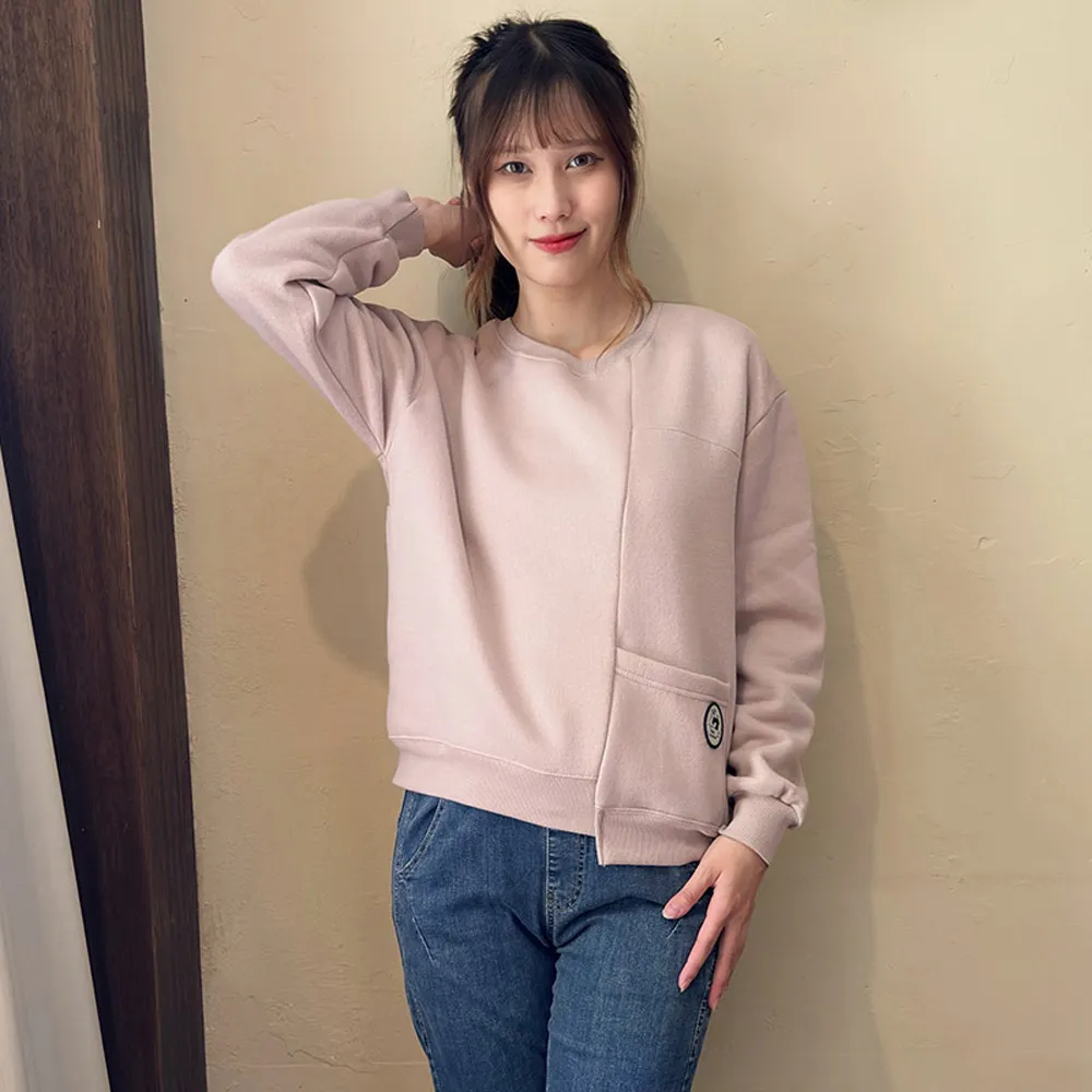 【Hana Mokuba】花木馬日系女裝不對稱剪接口袋簡約百搭上衣